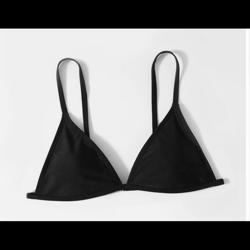 Solid Black Bikini Top